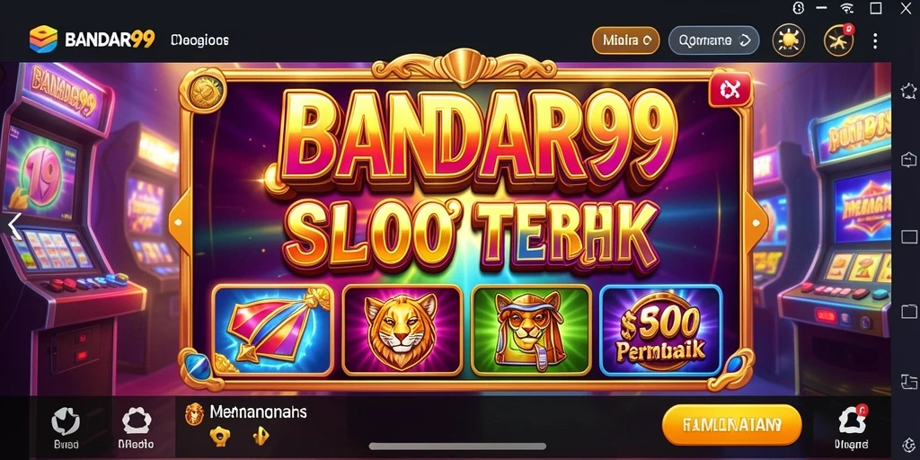 Tampilan gameplay menarik dari BANDAR99 dengan mesin Slot yang seru.