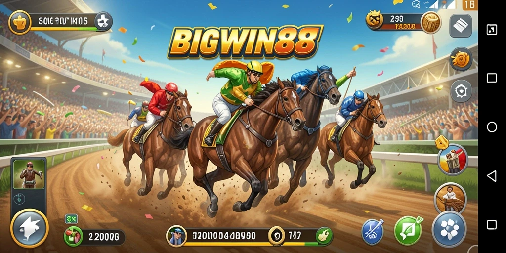 Tampilan menarik dari gameplay balapan BIGWIN88 dengan trek yang menantang.