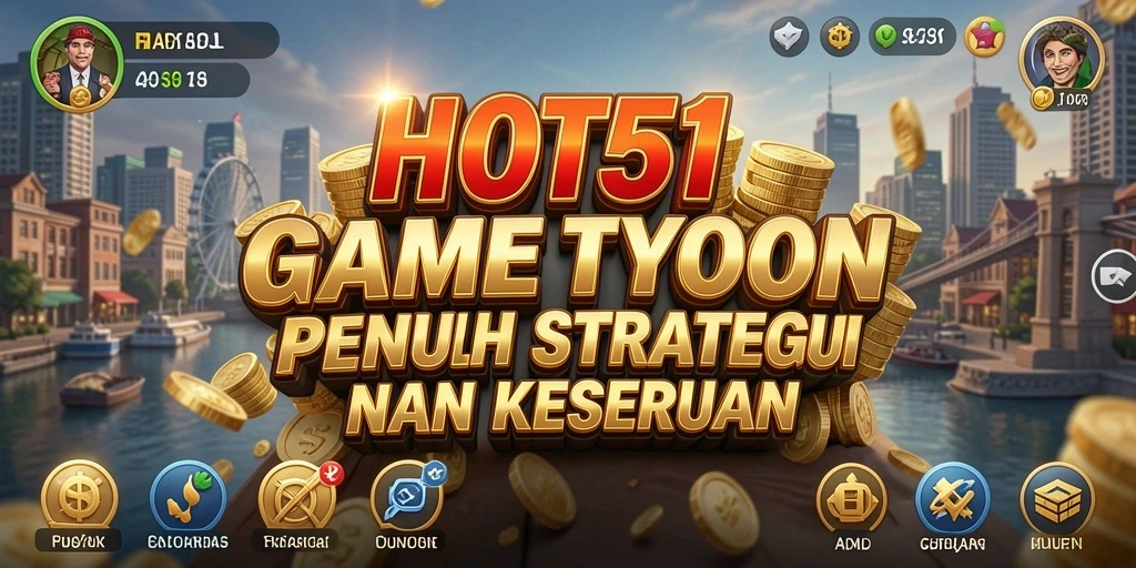 Tampilan gameplay HOT51 dengan elemen bisnis yang menarik dan strategi yang mendalam.