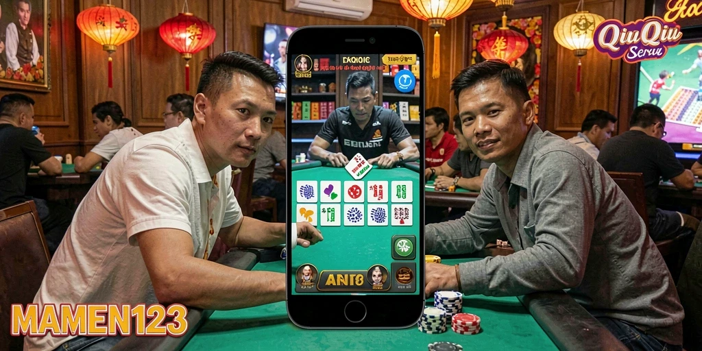 Tampilan gameplay QiuQiu yang seru dan interaktif.