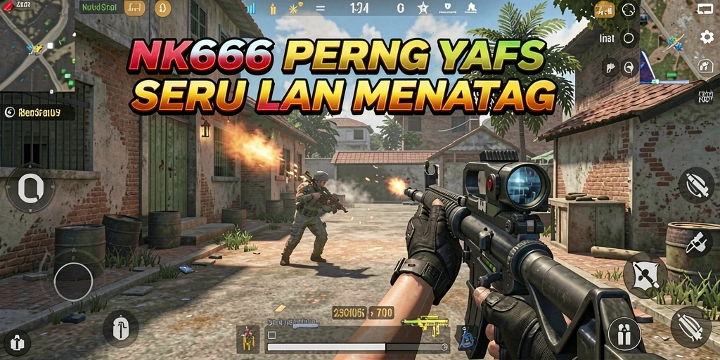 Gameplay NK666 dengan aksi tembak-menembak yang seru dan dramatis.