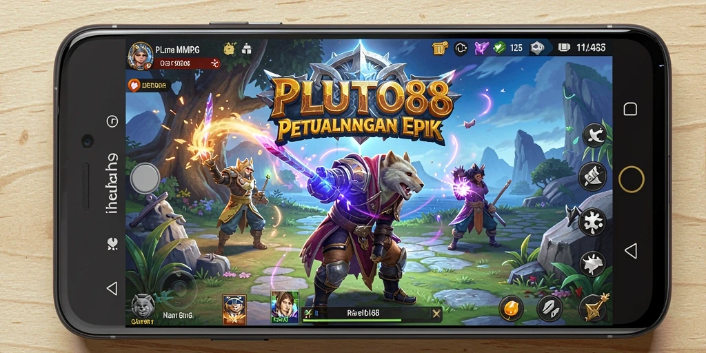 Tampilan gameplay <strong>PLUTO88</strong> dengan karakter dan aksi yang seru.