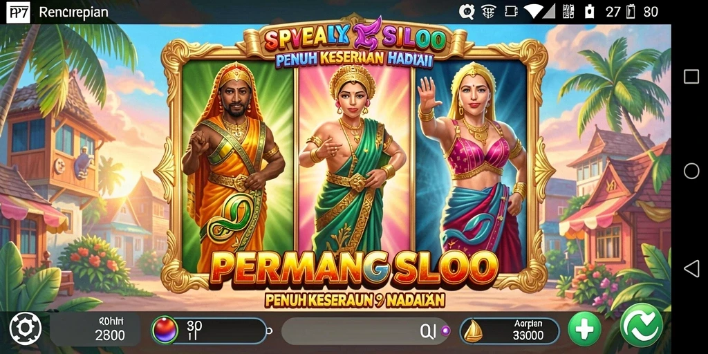 Screenshot gameplay PP7 menampilkan putaran slot yang mendebarkan.