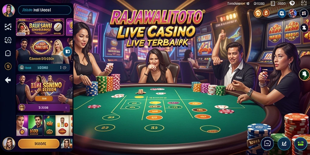 Tampilan menarik gameplay Live Casino RAJAWALITOTO.
