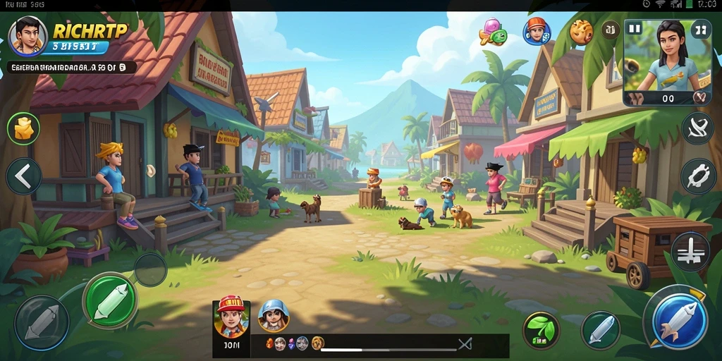 Tampilan gameplay RICHRTP yang cerah dan penuh warna.