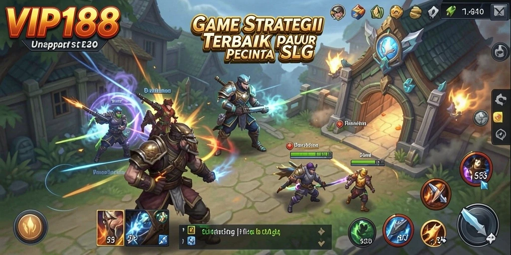 Screenshot VIP188 menunjukkan aksi strategi mendebarkan di medan perang.